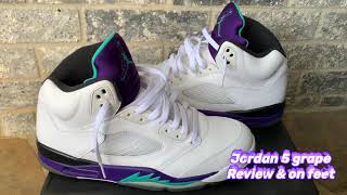 Jordan 5 grape review & on feet
