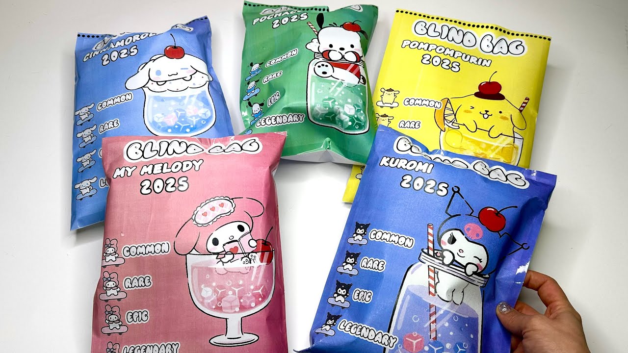 Sanrio Blind Bags | Kuromi , Melody , Pochacco , Pompompurin , Cinnamoroll | Paper Sanrio