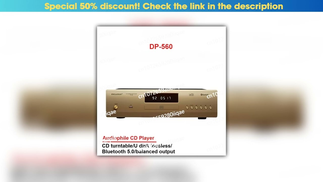 Hot Picks Professional CD Player High Fidelity Disc, Bluetooth, USB, Coaxial, Fiber High Fidelity A