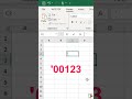 How to add a zero before a number in Excel #exceltips