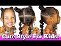 Kid's Hairstyle with Bantu Knots and Bubble Braids! | Back to school hairstyle ideas