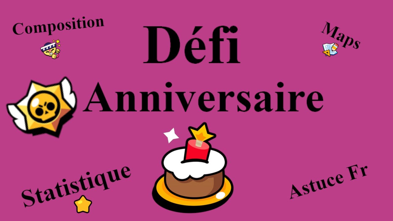 Defi Anniversaire Composition Maps Statistique Astuce Fr Brawl Stars Youtube