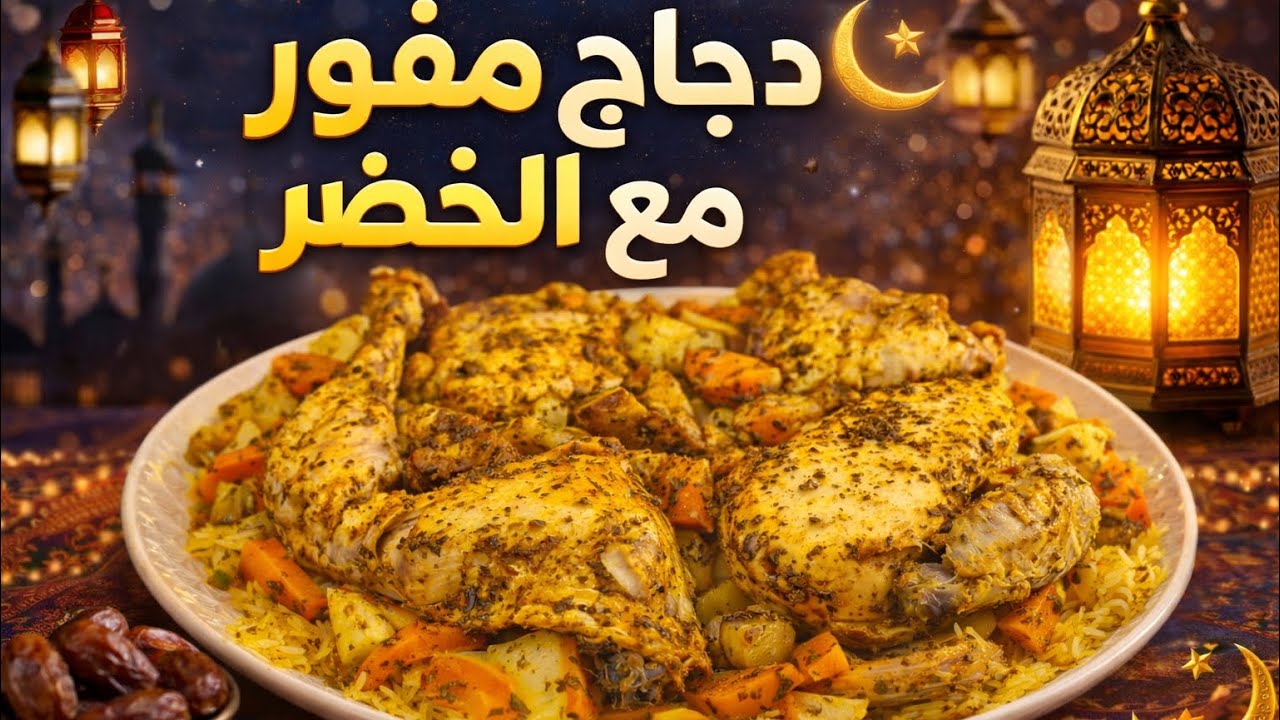 ألذ دجاج مفور مع الخضر👉 بطريقة سهلة ولذيذة🤤