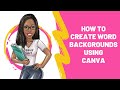 How to Create a Word Background Notebook Cover on Canva