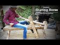 Building A Shaving Horse from log