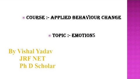 #appliedbehaviorchange#ext502#emotins#bhu#jrf#extension#net#srf#education#uphesc#upcatet