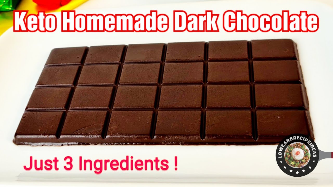 HOW TO MAKE KETO DARK CHOCOLATE WITH JUST 3 INGREDIENTS QUICK, EASY