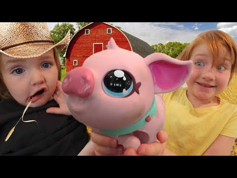 PET PiG inside our HOUSE ?  Adley & Niko learn how to care for baby pigs! adopting a farm animal