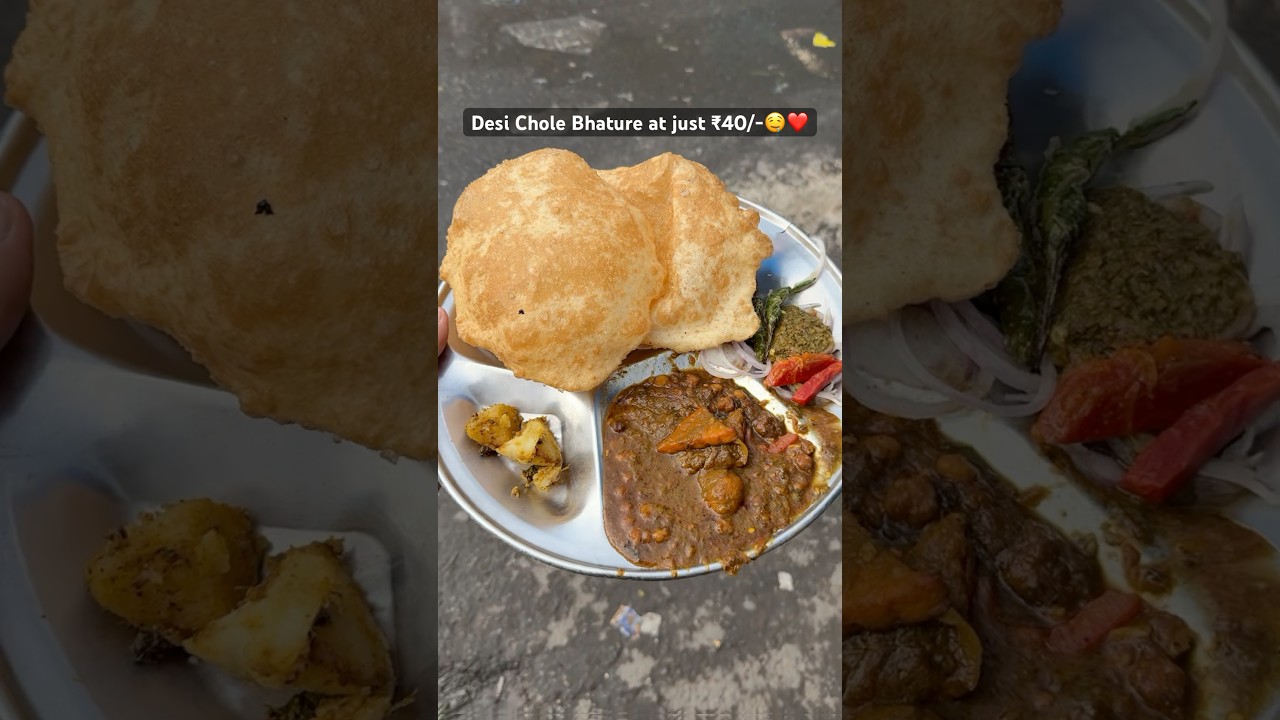 Street Style Chole Bhature😋❤️ at just ₹40/- 