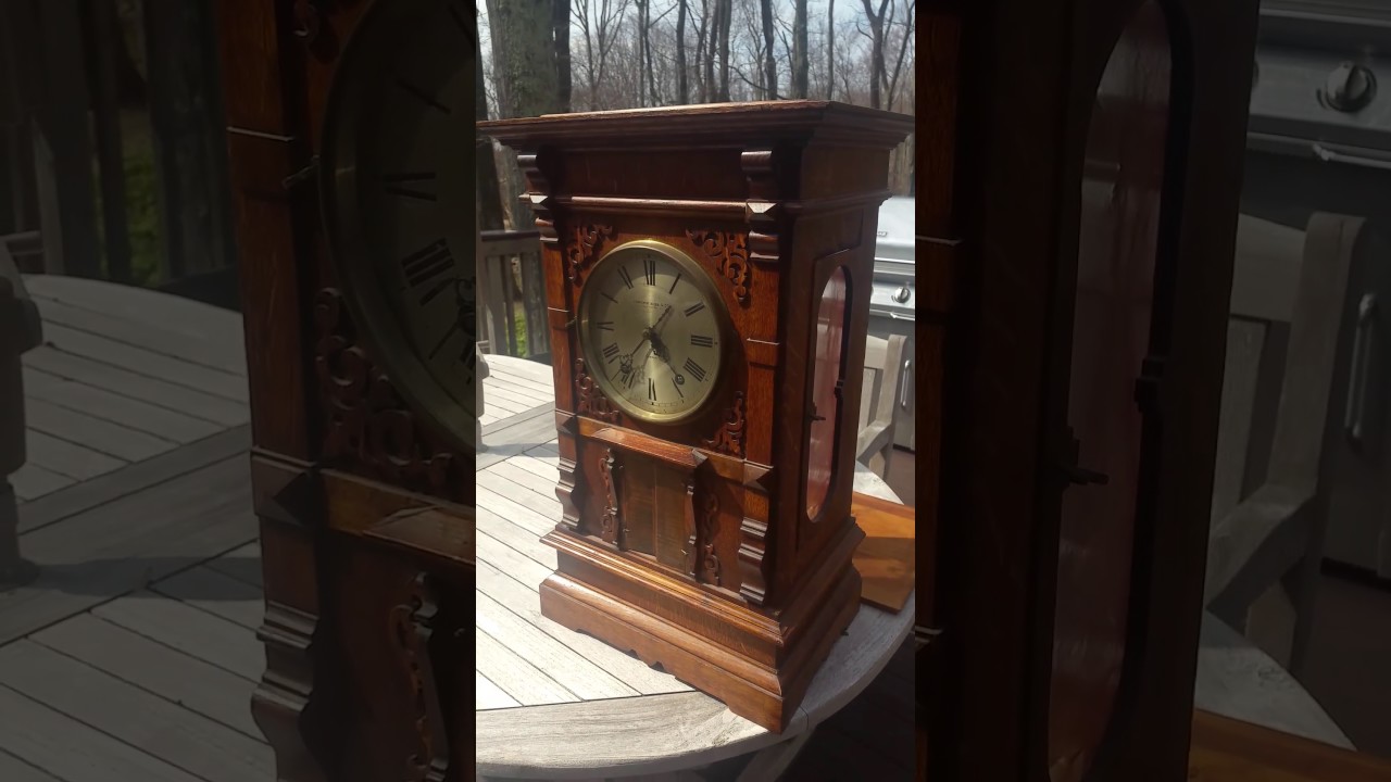 Musical German Black Forest flute clock