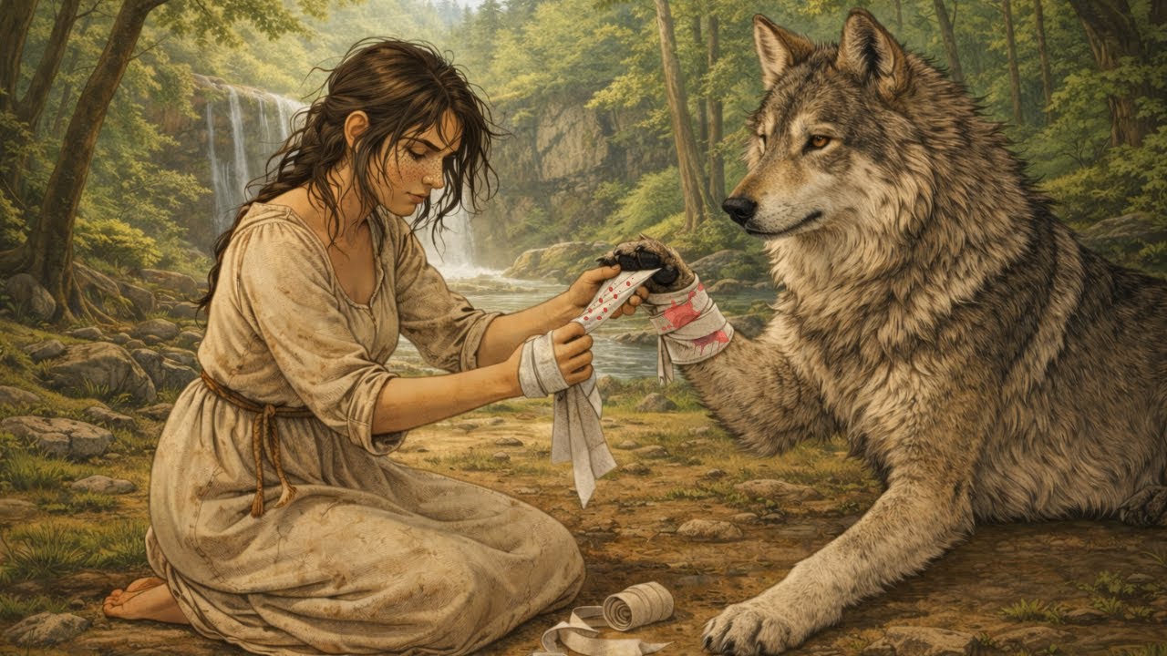 قصة اليتيمة التي طردها زوجها لأنها فقيرة فأنقذت ذئبًا جريحًا وعادت بكنز لم تحلم به