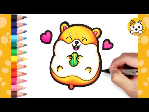 Video: How To Draw A Hamster With A Pencil