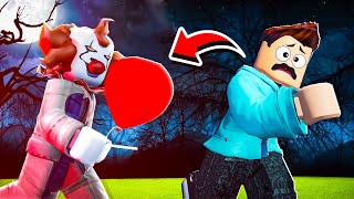 ESCAPING FROM EVIL PENNYWISE 😭  MANSION INSIDE ROBLOX !!