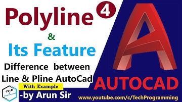 4 AutoCAD Tutorial || PolyLine Command & Its Feature || Difference b/w Line & Polyline ||By Arun Sir