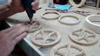 HOW I MAKE A WOODEN WHEEL part 1 WOOD WHEEL.