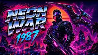 NEON WAR 1987 — Retro 80s & 90s Action Synthwave | 2 Hours of Cyberpunk Music