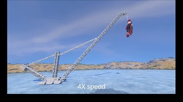 Demonstration of Clang vs 600m high crane in Space Engineers