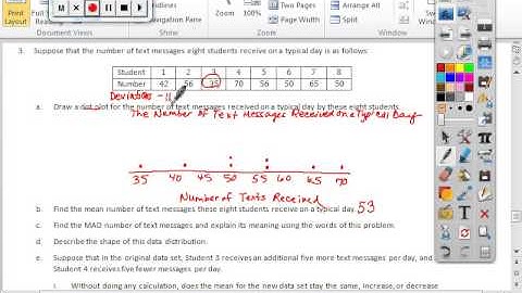 Module 6, Lesson 10 Describing Data Distributions Using Mean and MAD