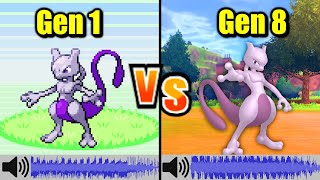 Pokémon Cry Comparison - Red \& Blue VS Sword \& Shield (Gen 1 VS Gen 8)