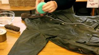 cleaning a wax jacket