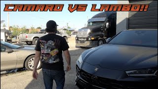 My F Body Camaro takes on a LAMBORGHINI!!!