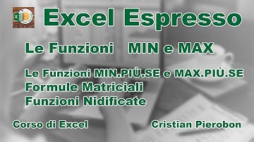 La funzione MIN, la Funzione MAX, Excel - Excel Espresso