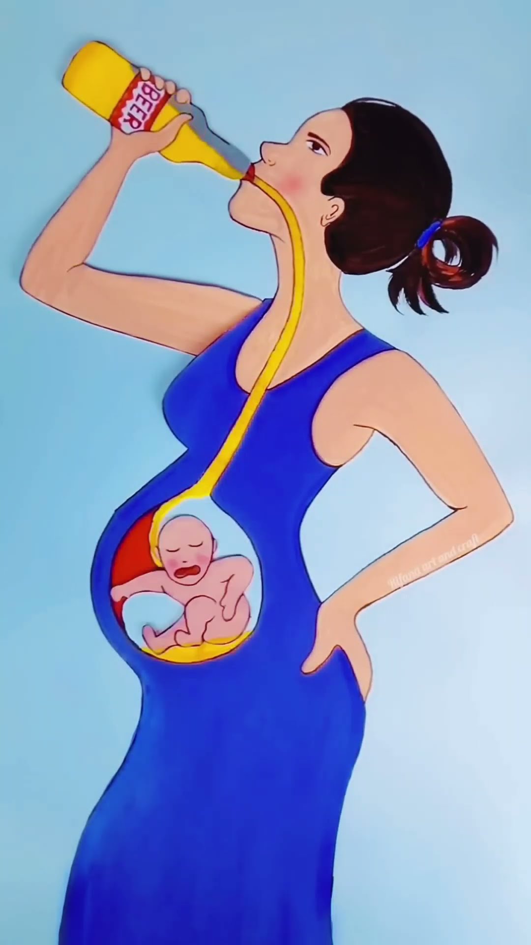 LNF - Mẹ ơi, mẹ đừng uống rượu bia || Pregnant mothers like to drink beer #shorts