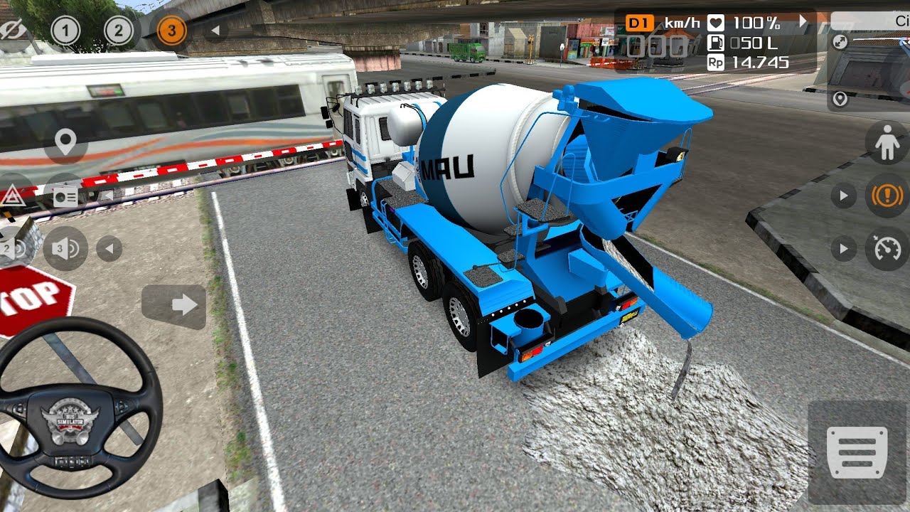 Truck Molen UD Nissan Muatan Semen Mencari Penumpang Wisata ke Cirebon | BUSSID 