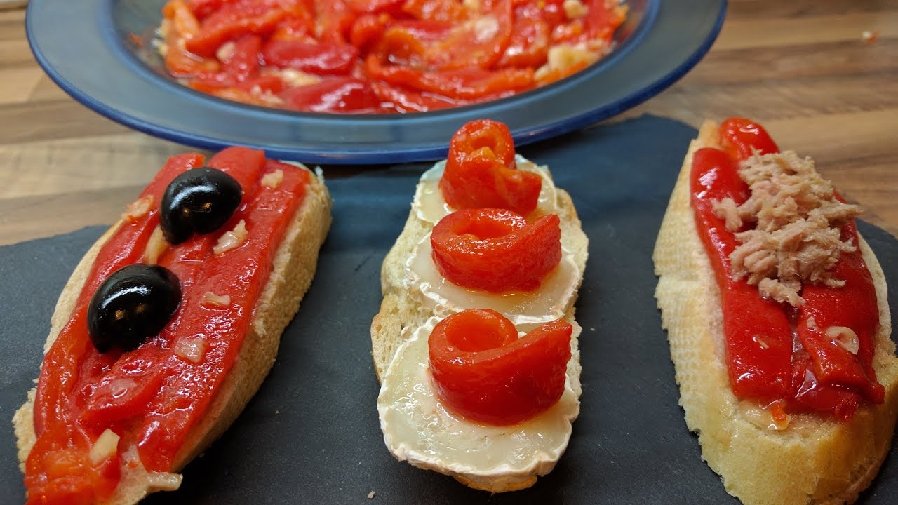 Pimientos asados en el microondas - Receta de la abuela