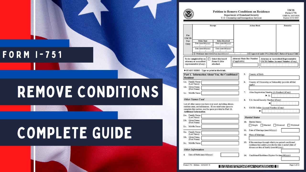 FORM I751 (2022) How To Fill Out ? Removal Conditions COMPLETE