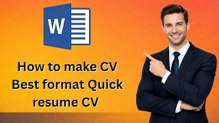 How to make CV in microsoft word   Best CV format Quick resume CV (Latest Update) screenshot 1