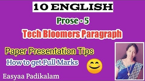 10 English - Tech Bloomers - Paragraph answer