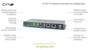 CYP IP-CS7 IP System Controller and Configurator