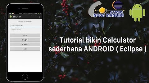 Cara Buat Kalkulator Sederhana Android - Eclipse
