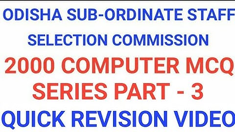 Computer mcq series part - 3 for osssc