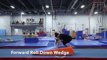 Gymnastics Video Model: Forward Roll Down Wedge