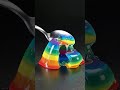 Rainbow slime crackle with satisfying bubble pops! 🌈 #asmrslime #rainbowslime #bubblepop #slimeart