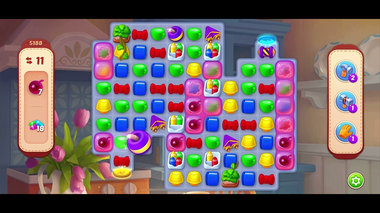 Homescapes Level 5188 Gameplay ASMR NO BOOSTER 🏡 YouTube