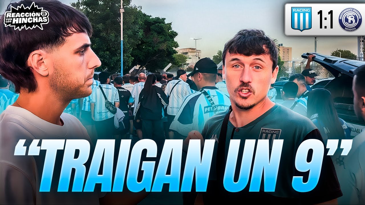 REACCIÓN CON LOS HINCHAS / RACING 1-1 INDEPENDIENTE RIVADAVIA 