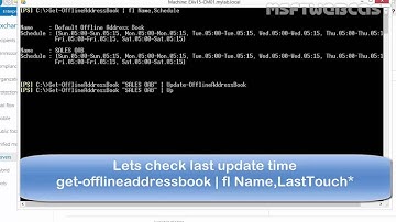 Creating Offline Address Book (OAB) in Exchange 2013 SP1