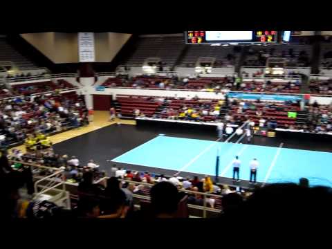 Hawaii fans chant "Let's go Bows" before the 2009 NCAA Women's Volleyball Tournament Regional Final between #3 Hawaii Rainbow Wahine and #16 Michigan Wolverines at Maples Pavilion in Stanford, California. Hawaii swept Michigan 25-23, 25-19, 25-18 to advance to the Final Four.