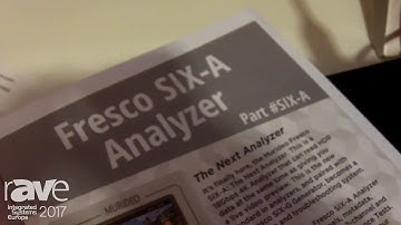 ISE 2017: Murideo Showcases SIX-A Analyzer