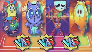 🎮 Spongebob From Digital Circus VS Catnap Baby VS Gangle VS Garfield | Tiles Hop