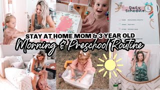 MORNING ROUTINE OF A STAY AT HOME MOM & 3 YEAR OLD PRESCHOOL DAY IN THE LIFE| Tres Chic Mama