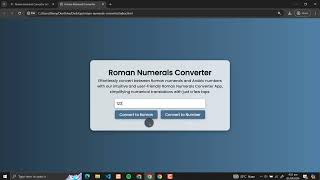 Roman Numeral Converter Using HTML, CSS and JavaScript with Source Code screenshot 3