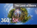 The Land of Bears, Kamchatka, Russia. 5K aerial 360 video