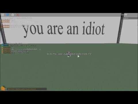 Roblox Script Showcase Episode 1 You Are An Idiot Youtube