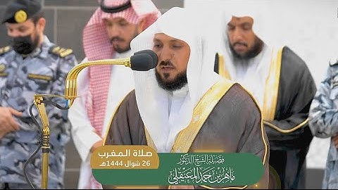 تلاوة فضيلة الشيخ د. ماهر المعيقلي من صلاة المغرب ٢٦ شوال ١٤٤٤ هـ. 16 مايو 2023