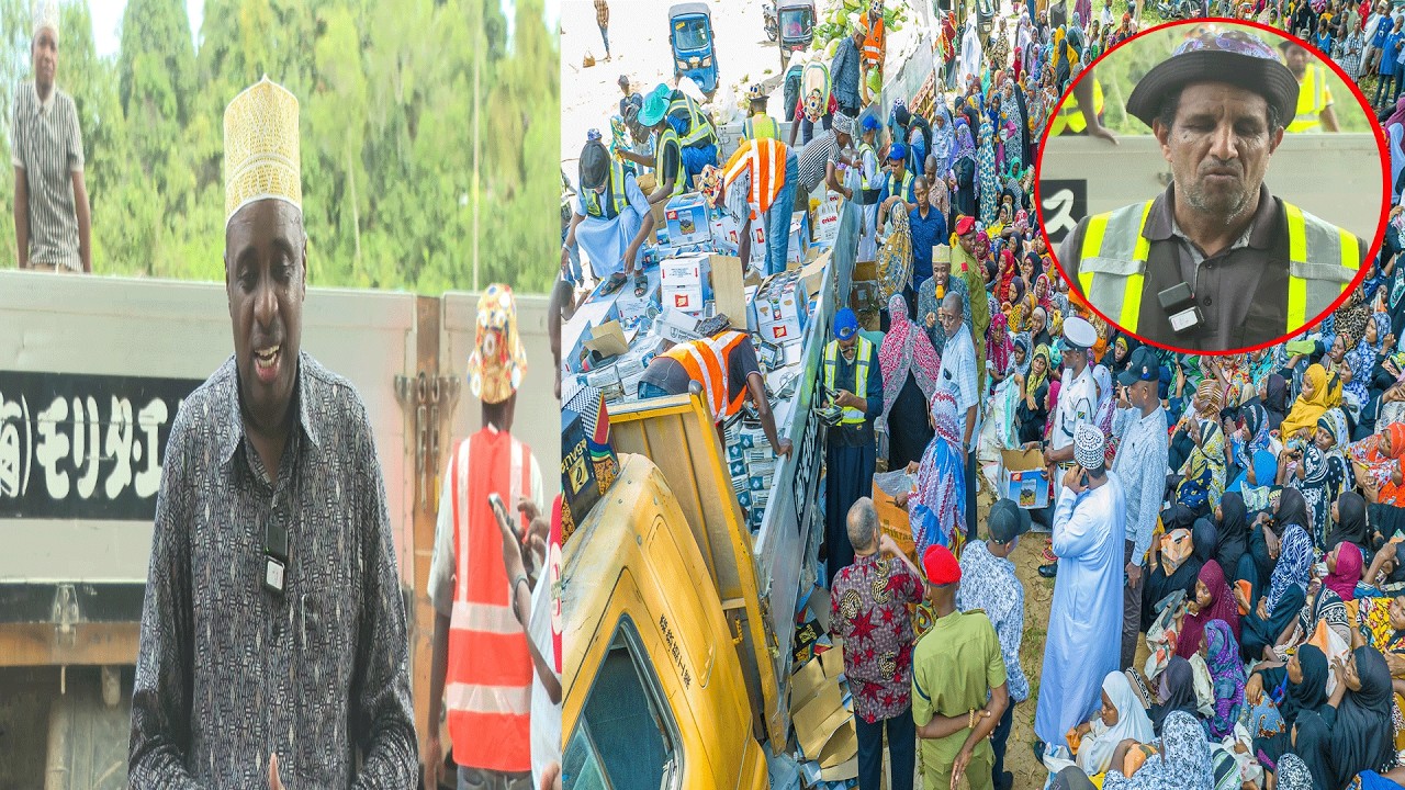 WANANCHI KIWANI WAMIMINIKA KUPOKEA SADAKA YA IFTAR