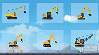 Dragline Excavator Hydraulic Breaker Excavator Clamshell Excavator Crawler Crane and dump truck. screenshot 4